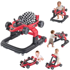 Baby Walker with Wheels | 3 Adjustable Heights, Reinforced Frame, 4 Modes (Push Walker & Jumper), Speed & Height Adjustments, Music, Lights, Anti-Rollover Design, for 6-18 Month Olds"