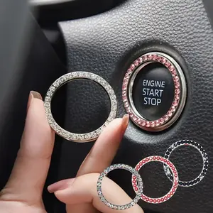 3pcs of Car One-Button Start Decorative Ring, Interior Decoration for Cars, Car Accessories