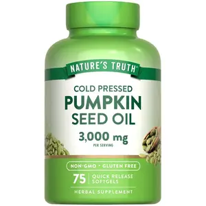 Pumpkin Seed Oil Softgels | 3000mg | 75 Count | Non-GMO & Gluten Free Supplement