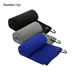 Golf Towel Ultrafine Fabric Soft Absorbent Golf Club Cleaning Cloth, Golf Accessories, Ideal for Golf Enthusiasts, Golf Ball Rod Cleaner