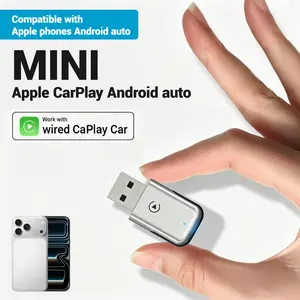 2026 Smart Wireless Car Adapter — Apple CarPlay & Android Auto Wireless Adapter — Supports Hands-Free Calling — Portable