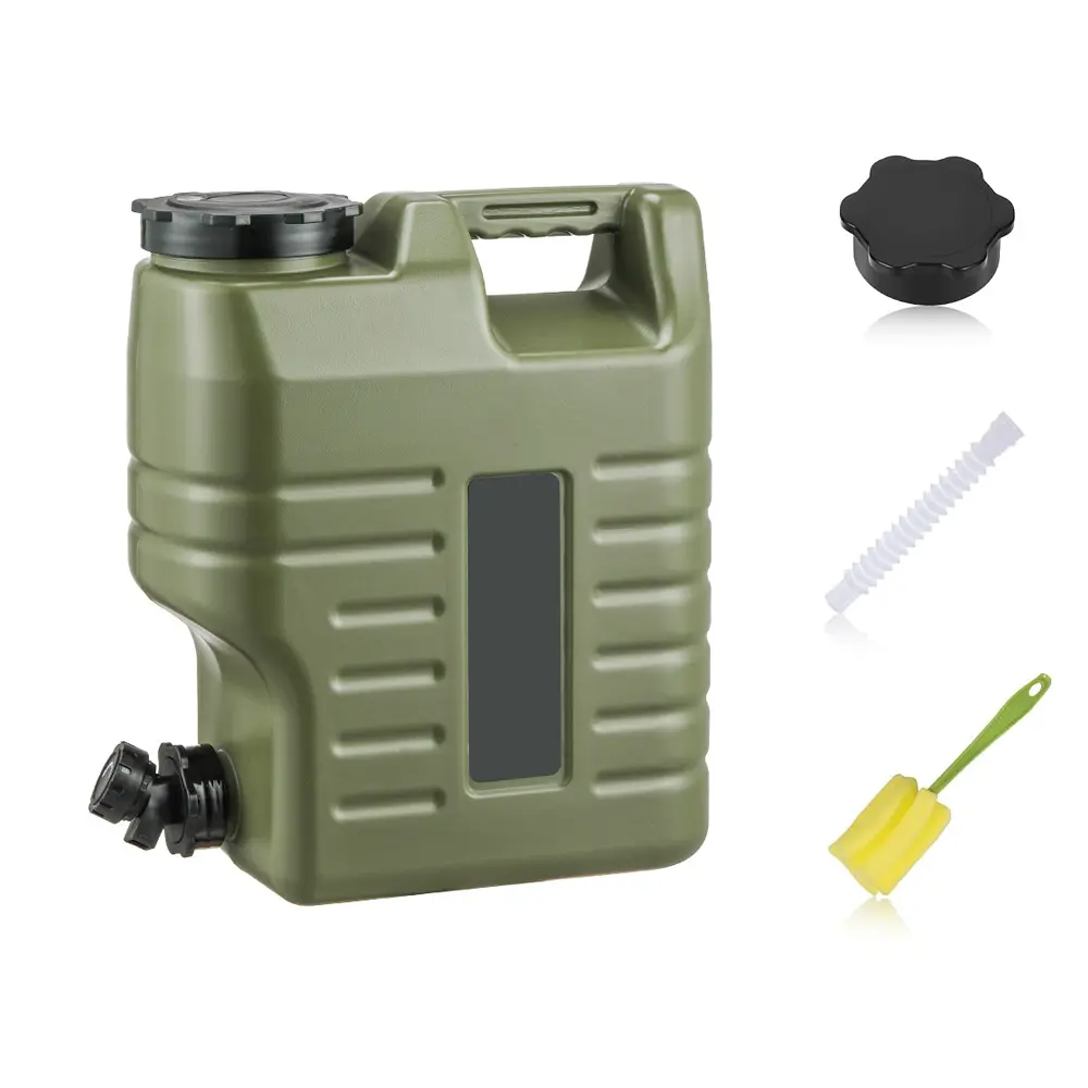 3.17 Gallon/12L Portable Water Container with Spigot,  Leak-Proof Camping Water Storage Container, Portable Emergency Water Storage Water Dispenser, Multifunction Water Storage Containers for  Camping, Outdoor, Hiking, Picnic, RV Emergency Storage