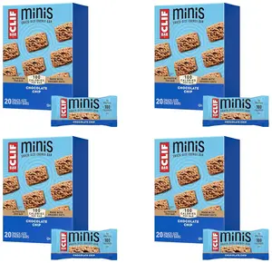 CLIF BAR Minis - Chocolate Chip - Made with Organic Oats - 4g Protein - Non-GMO - Plant Based - Snack-Size Energy Bars - 0.99 oz. (20 Pack)