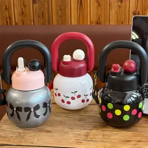 New Large Belly Cup Dual Drink Carry Water Bottles Reusable Plastic Cup for Women, High Aesthetic Capacity Student Portable Straw Water Cup