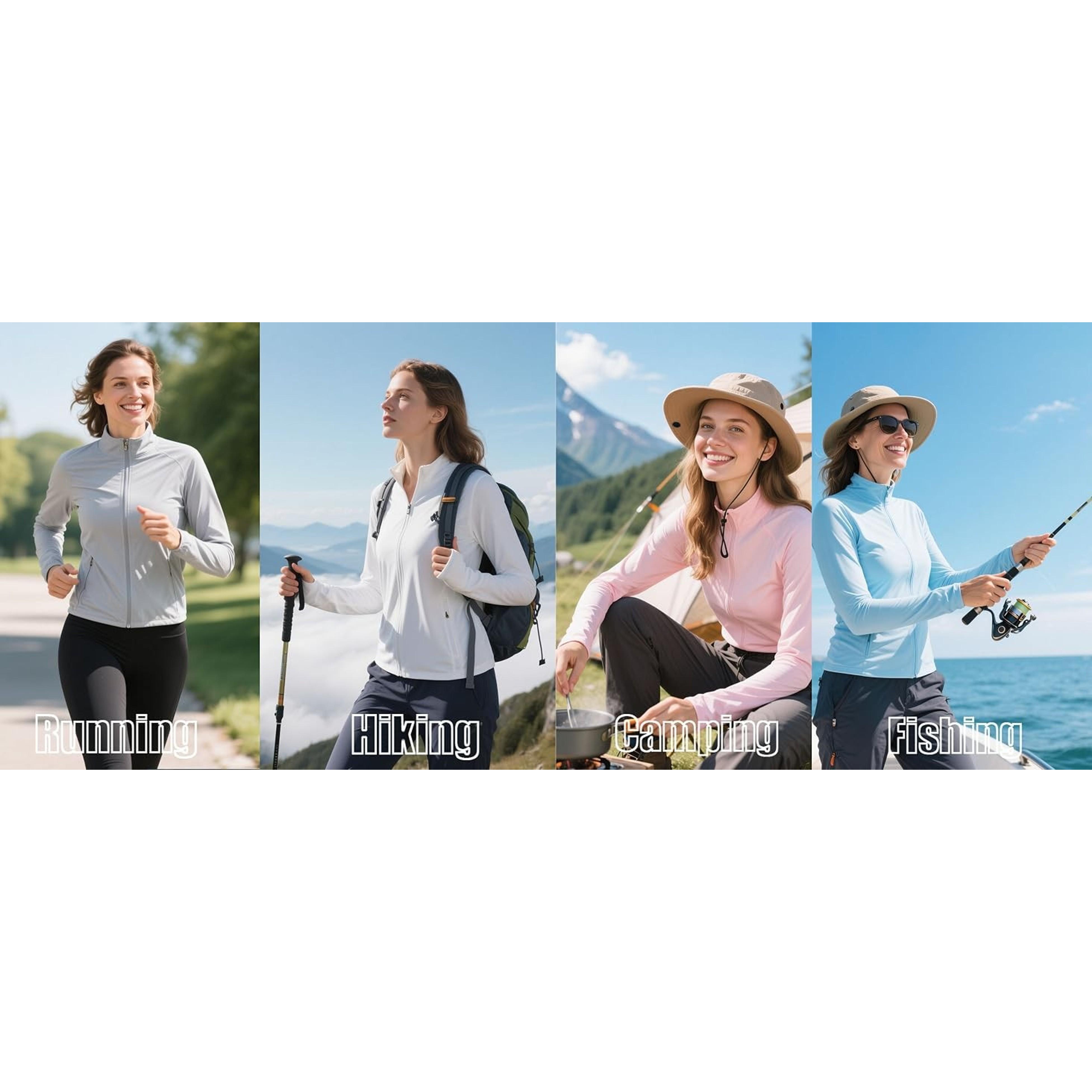 MAGCOMSEN Women's UPF 50+ Lightweight Athletic Jacket Sun Protection Full Zip Long Sleeve Shirts Hiking Outdoor Pockets Gift MAGCOMSEN Women's UPF 50+ Lightweight Athletic Jacket Sun Protection Full Zip Long Sleeve Shirts Hiking Outdoor Pockets Gift