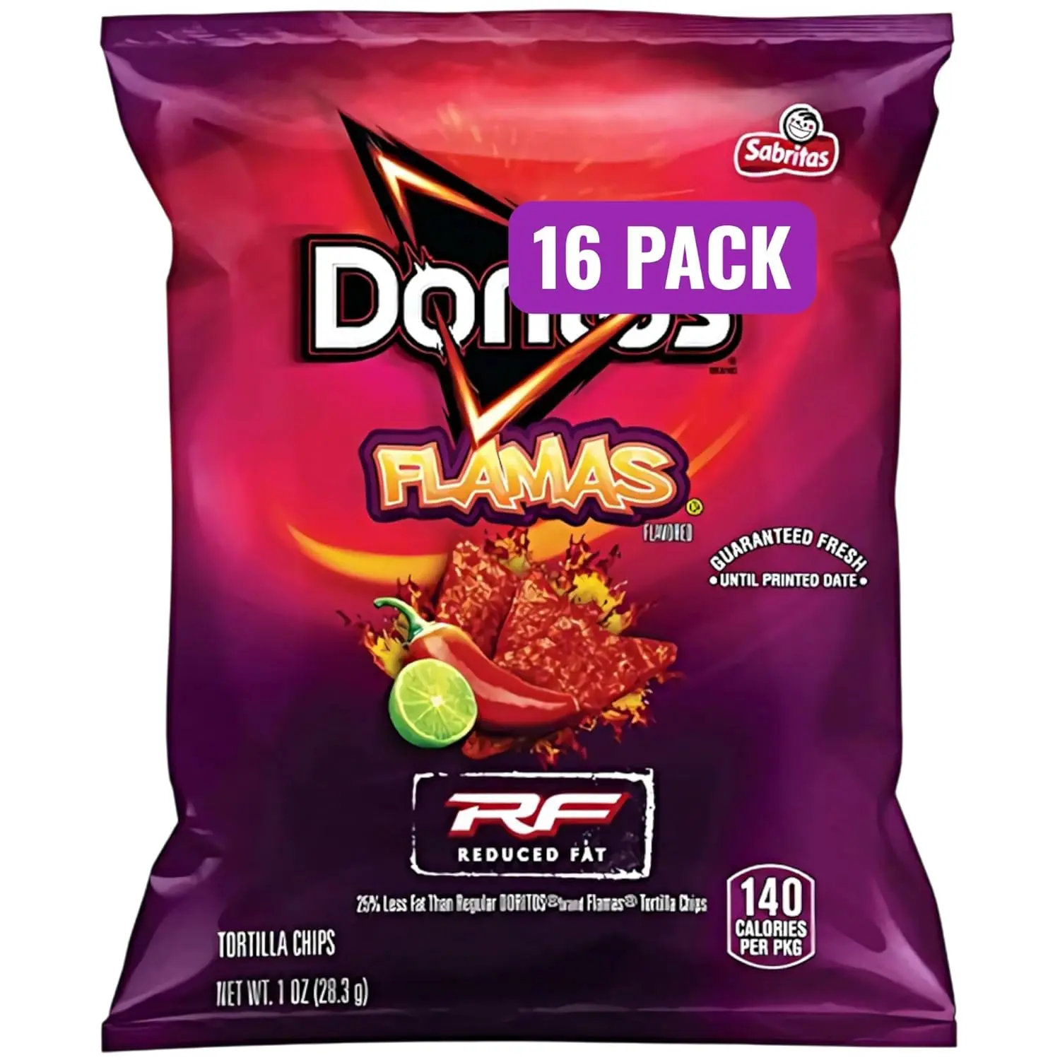 Flamas Flavored Tortilla Chips, Reduced Fat, 1 Oz Bags, Pack of 16, Bundled by Shoppyway Flamas Flavored Tortilla Chips, Reduced Fat, 1 Oz Bags, Pack of 16, Bundled by Shoppyway