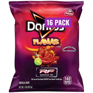 Flamas Flavored Tortilla Chips, Reduced Fat, 1 Oz Bags, Pack of 16, Bundled by Shoppyway