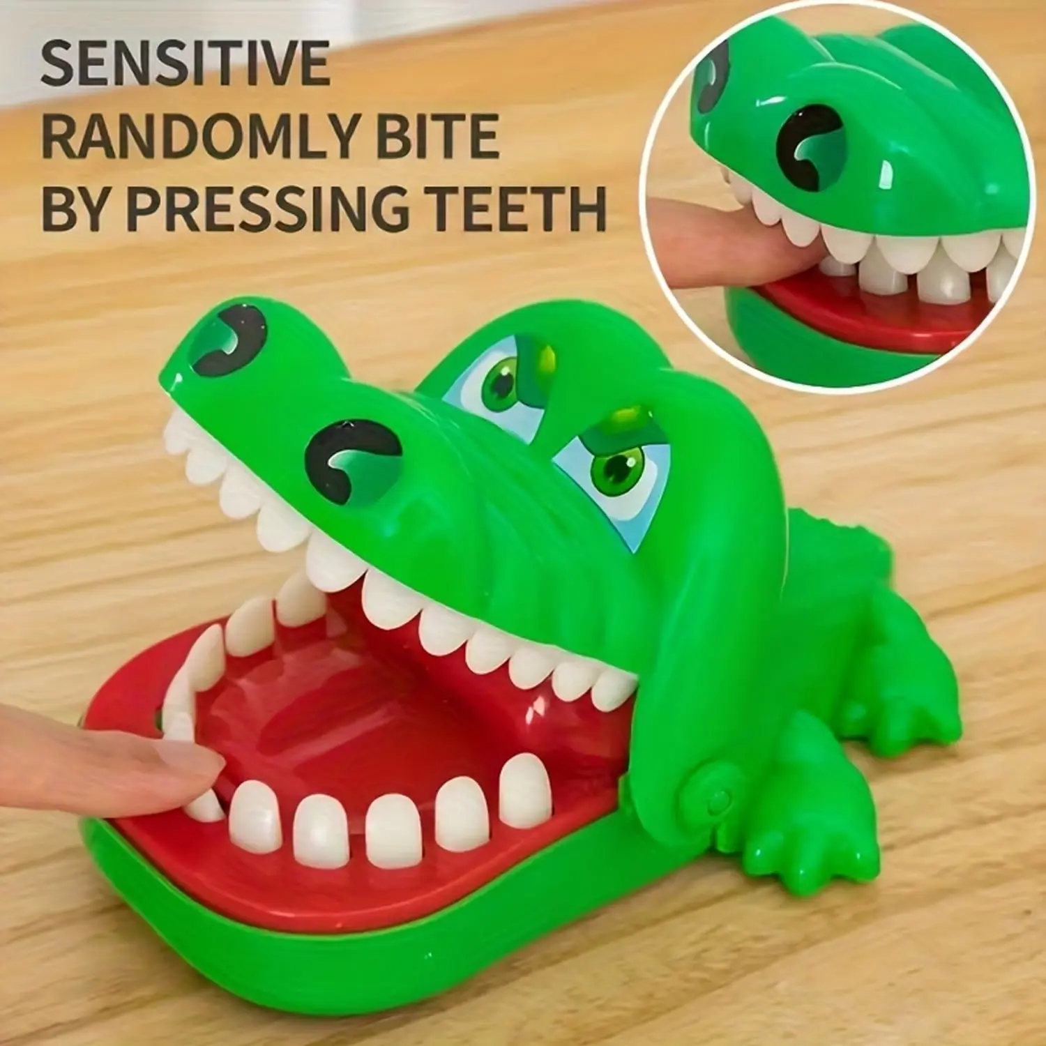 Interactive Crocodile Finger Biting Toy, Multi-Player Table Game for Kids Aged 3+, Perfect Gift, Pull & Play Fun, Single Pack
