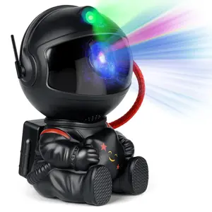 Astronaut Galaxy Projection Lamp - Black Astronaut Holding Stars, Starry Night Light for Bedroom Decoration, Space Nebula Stars Projection Device as a Gift