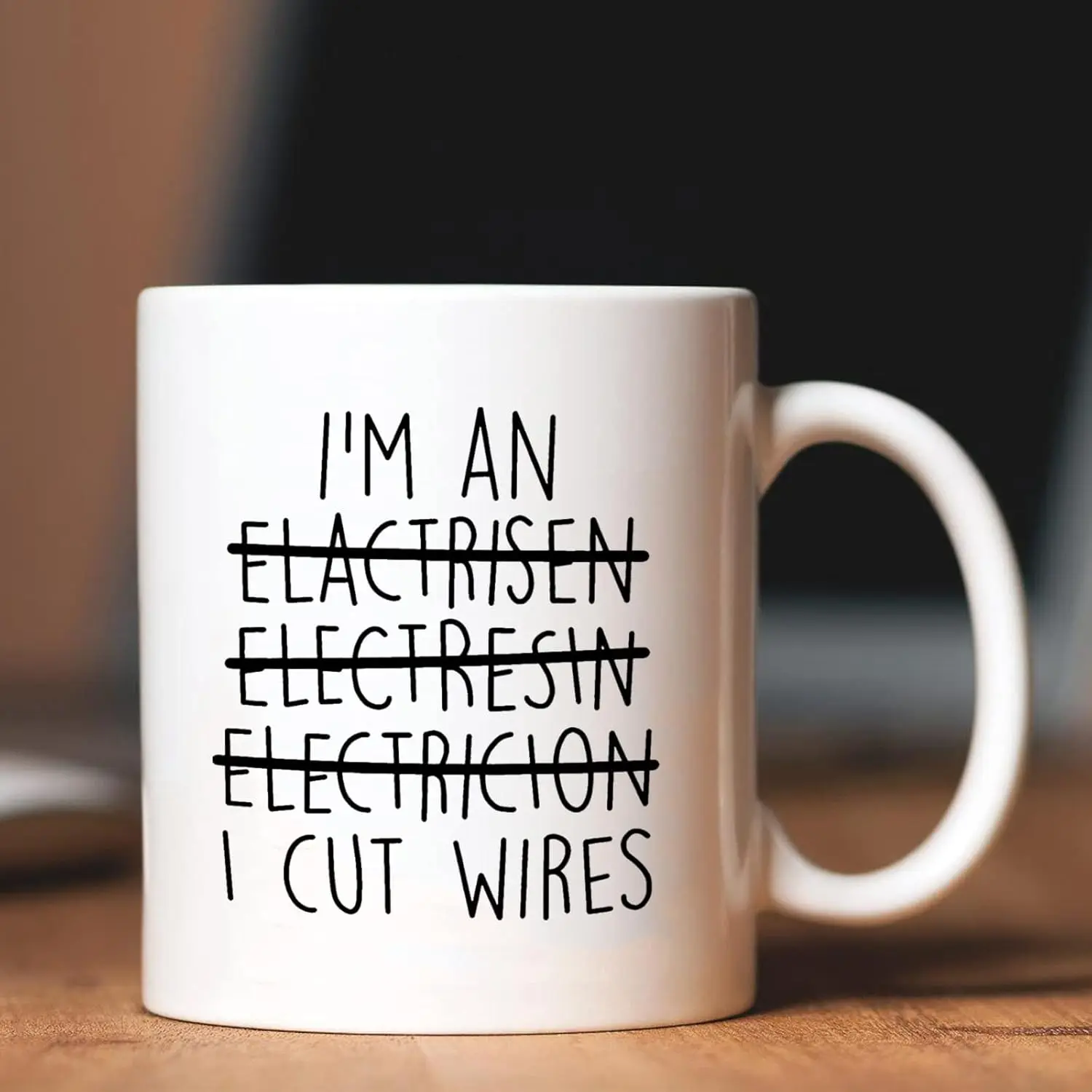 Funny Electrician Gift - 11oz Coffee Mug for Electricians, Lineman Cup for Men Women, Birthday, Christmas, Father's Day Gifts for Electrician Dad Husband, Electrician Promotion Gifts