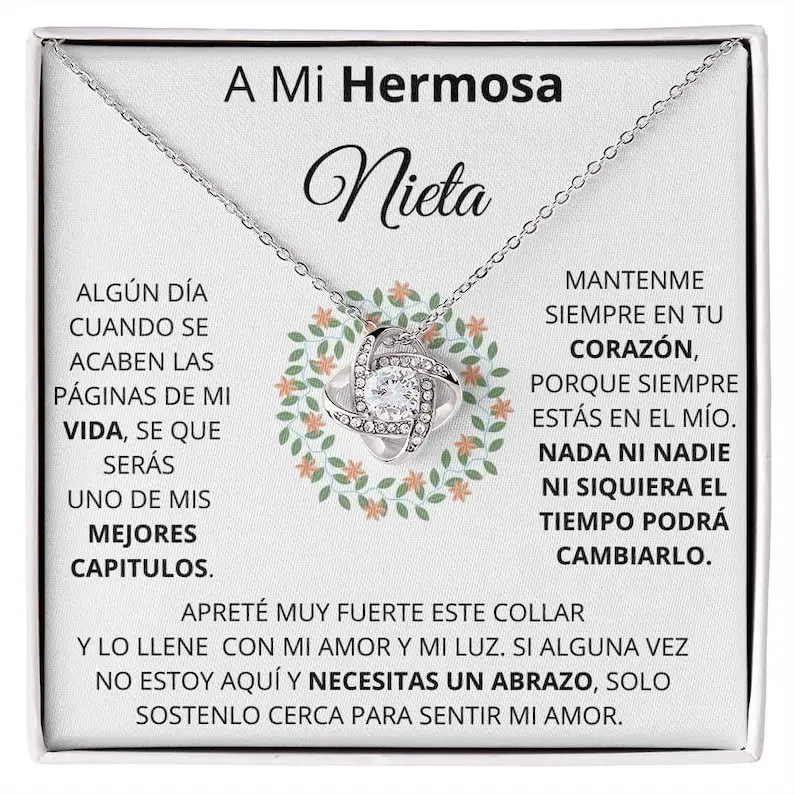 Regalo para mi Nieta | Regalo de cumpleaños, Granddaughter Necklace Granddaughter Gifts From Grandma Grandpa To My Granddaughter Necklace Birthday