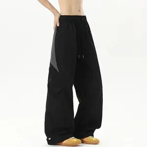 Kyn Apparel Dopamine Cool Color blocked Trendy Brand Street Dance Hip Hop Wide Leg Sports Pants Summer Thin Quick drying Parachute