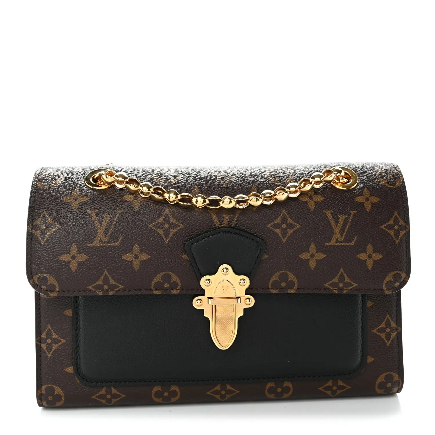 Pre-owned Louis Vuitton Canvas Shoulder bags Monogram Victoire Black JZ00510 Yongzhen