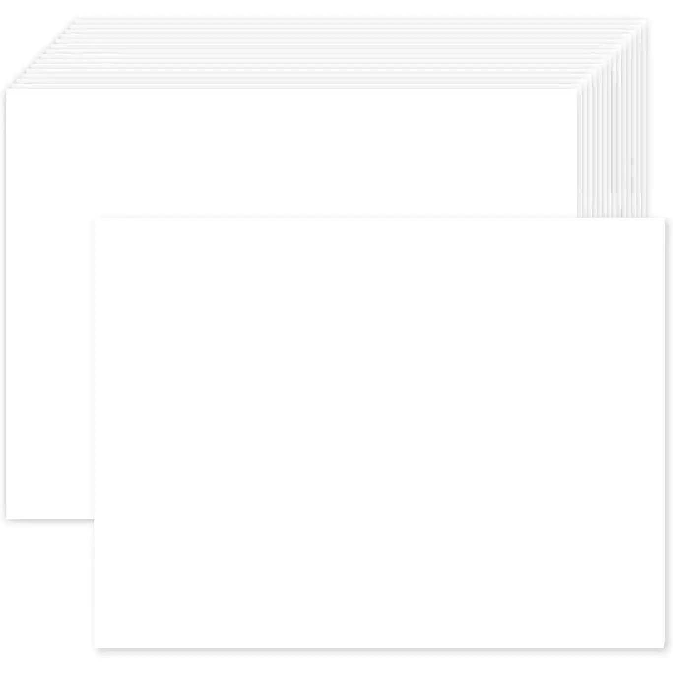100 Pack White Blank Cardstock 5x7 Thick Paper, 80lb Flat Cards Stock Printer Paper for Invitations, Postcards, Photos, DIY Card Making