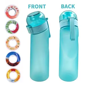 650ml Large-Capacity Sports Water Bottle with 5pcs Free Flavor Pods, Unique Fruit-Flavor Design, Portable Reusable Drinkware for Outdoor Sports and Daily Use, Sports Bottle, Bicycle Water Bottle