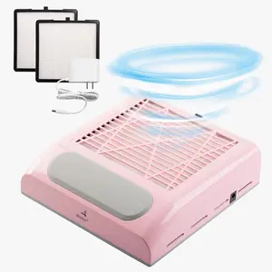 Biutee Nail Dust Collector for Acrylic Nails 80W Nail Vacuum Fan Vent Dust Collector Extractor Machine with 2 Reusable Filters Manicure Nail Care Nail Art Cutics naildustmachine