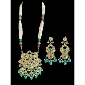 PS539 chethana kundan mala set with earrings ( READY TO SHIP )t
