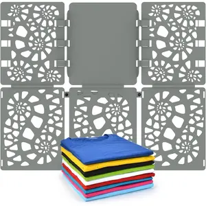 Shirt Folder Board V2 - Durable Plastic Clothes Folding Board Tshirt Organizer T-shirt Folder - Easy and  Folding for Adults and  - Grey