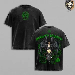 Roronoa Zoro vs King of Wildfire Bounty Hunter Angel Shirt | Vintage Washed Tee | Dark Wing Warrior Graphic | Anime Inspired Oversize Streetwear for Men Women