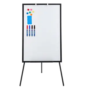 Magnetic Portable Dry Erase Easel Whiteboard with Adjustable Tripod Stand - 36"X24" Portable Presentation Board for Office, Classroom, Home (Black/White)