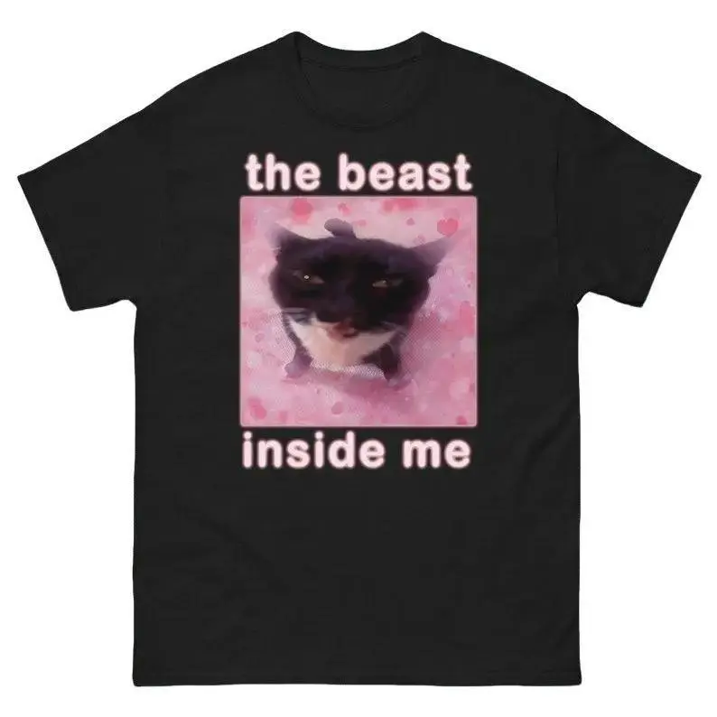 The beast inside me Funny Cat Meme T-shirt Gift for Woman, Dank Memes Tee Shirt, Inappropriate Shirts, Silly Cats Tees, Unhinged T-shirt, Funny Cat Tshirt, Funny Cat Meme Shirt, Dank Memes, Freaky Ahh Cat Shirt, Funny Cat T-shirt, Funny Cat Meme Shirt