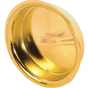 Prime Line 163138 Brass Bi-Pass Round Door Pull Handle- Pack - 2