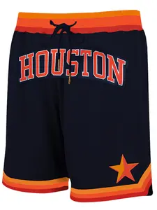 Men's Houston Basketball Embroidery Shorts, Casual Loose Quick Drying Shorts, Breathable Shorts for Men, Athletic Shorts, Jersey Shorts
