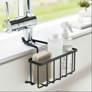 Space-Saving Multi-Functional Kitchen Sink Faucet Organizer, Drying Sponge Cleaning Storage Rack, Compact Kitchen Accessories Holder, Countertop Organizer