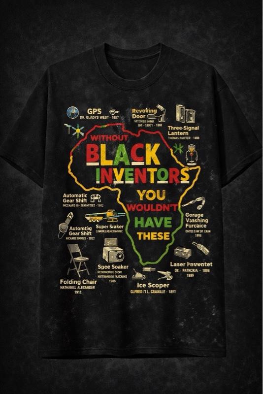 Black inventions T-shirt.