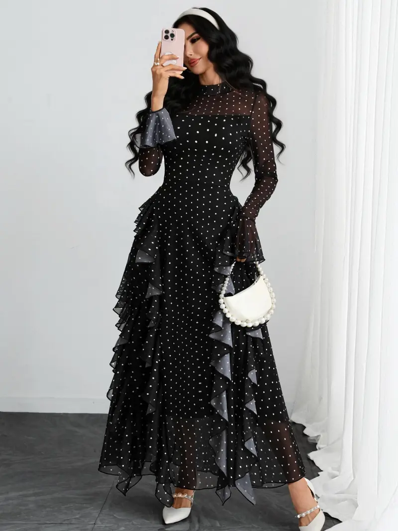 lomg black polka dot dress - TikTok Shop lomg black polka dot dress - TikTok Shop