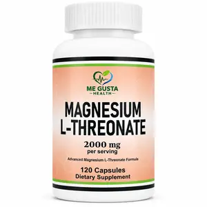 Magnesium L-Threonate Capsules 2000mg, 144mg Elemental Magnesium, High Absorption Magnesium Supplement for Cognitive Wellness, Brain Support & Nervous System, 120 Capsules