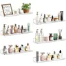 Lifewit Acrylic Floating Wall Shelves - House Decor, Aesthetic Home Decor, Organizer Storage for Bedroom, Hanging Installation for Books, Vinyl Records, Photos, Pictures