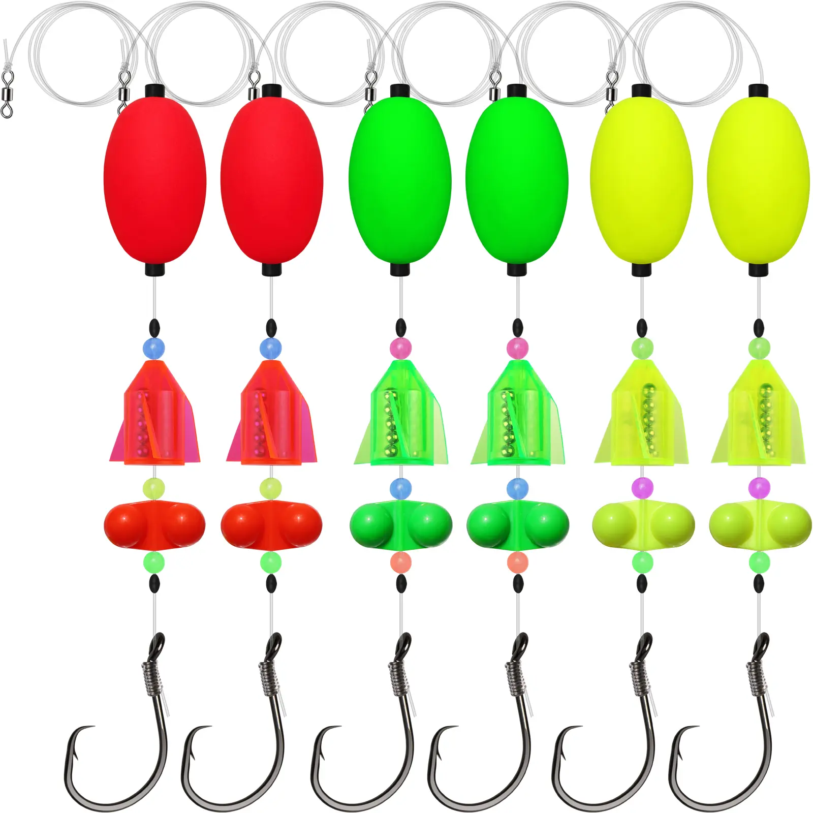 D-Oval Float-Propeller Rattle-8/0 Hook * 6PCS