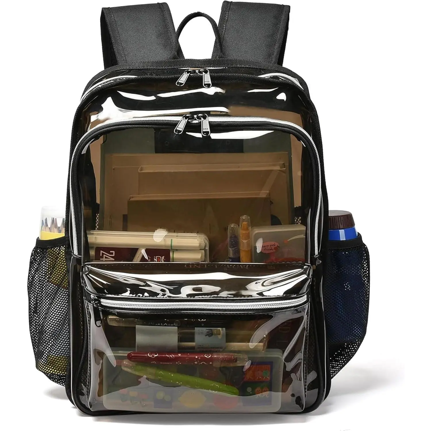Clear Backpack,Clear Backpacks for School Heavy Duty See Through Bookbag  Backpack for Men Women
