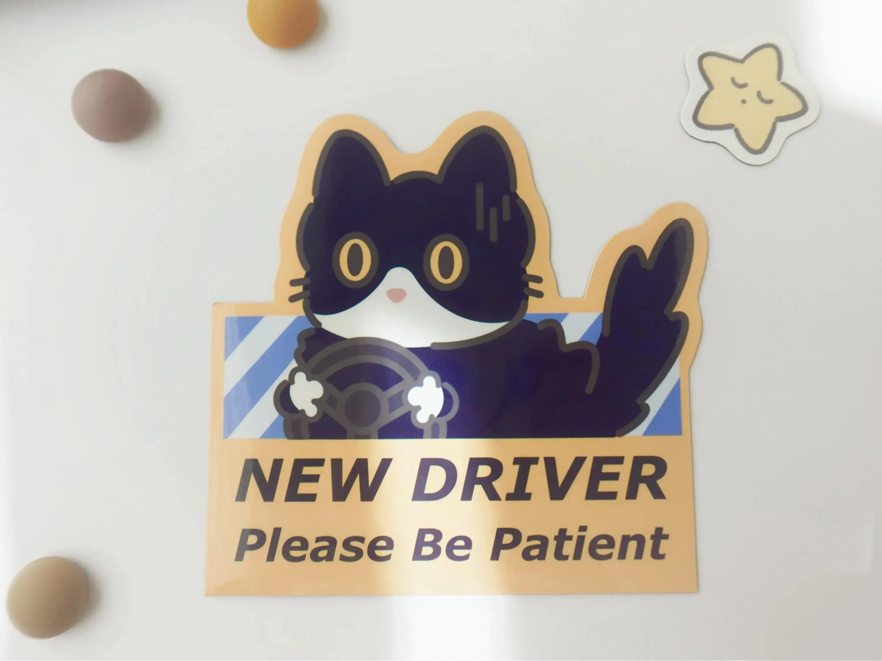 New Driver Sticker | Student Driver Car Sign | Waterproof Sticker Decal | Magnetic Car Sign for Beginners