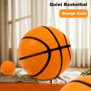 Quiet Basketball Size 7, 9.7 Inch Grooved Upgrade, Ideal for Children Indoor Activities & Training, Indoor Silent Basketball, Quiet Sports Equipment