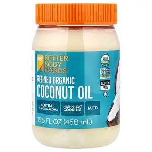 BetterBody Foods Refined Organic Coconut Oil, 15.5 fl oz (458 ml)