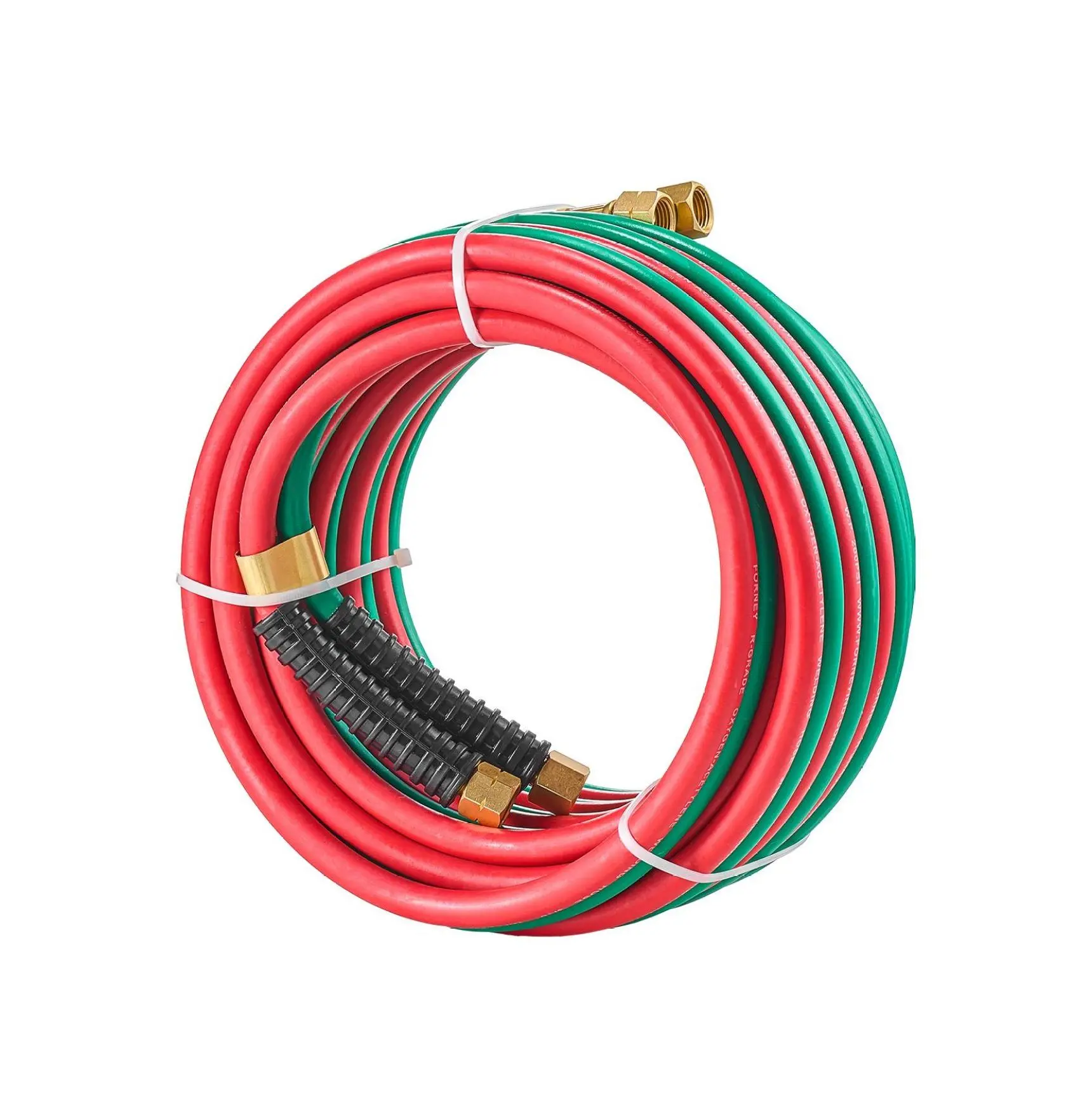 Oxygen Acetylene Hose 1/4 Inch x 25FT Twin Welding Hose with 9/16-18 LH/RH Fittings, 300 PSI R Grade for Cutting Soldering Brazing 25 ft