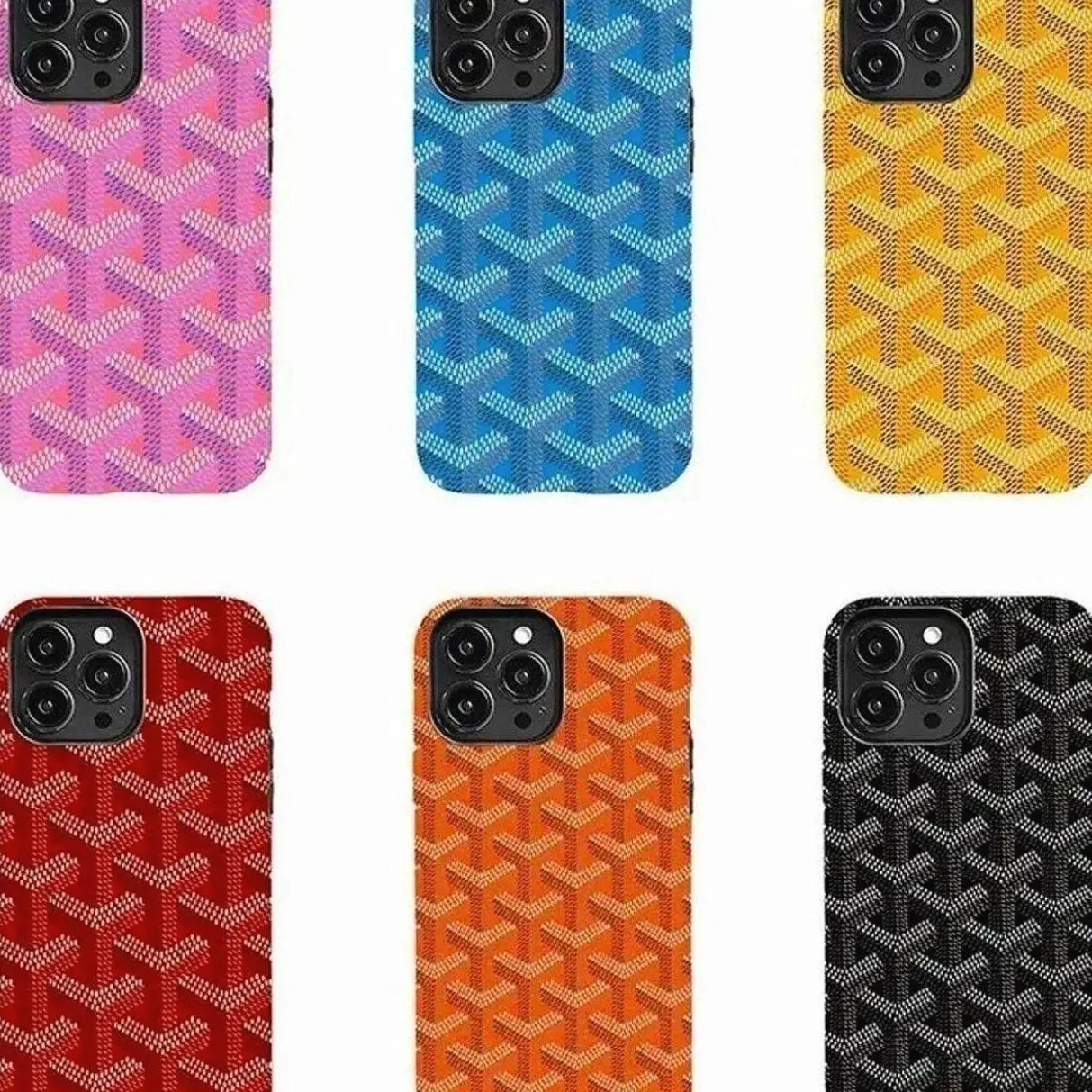Phone case designed with faux leather image, luxury high-end Paris houndstooth printed TPU cover accessories Durable protection Suitable for iPhone 17-11 Pro Max/Plus and Samsung Galaxy S23-25