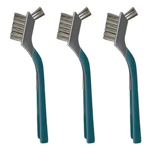 Anvil Mini Brush Set with Stainless Steel Bristles (3-Pack),mini wire brush set,stainless steel bristles,hard-to-reach cleaner,debris remover,crevice cleaning brush,detail cleaning brush,set of 3 brushes,1/2 in mini brushes,4.5 in soft-grip handle,utility
