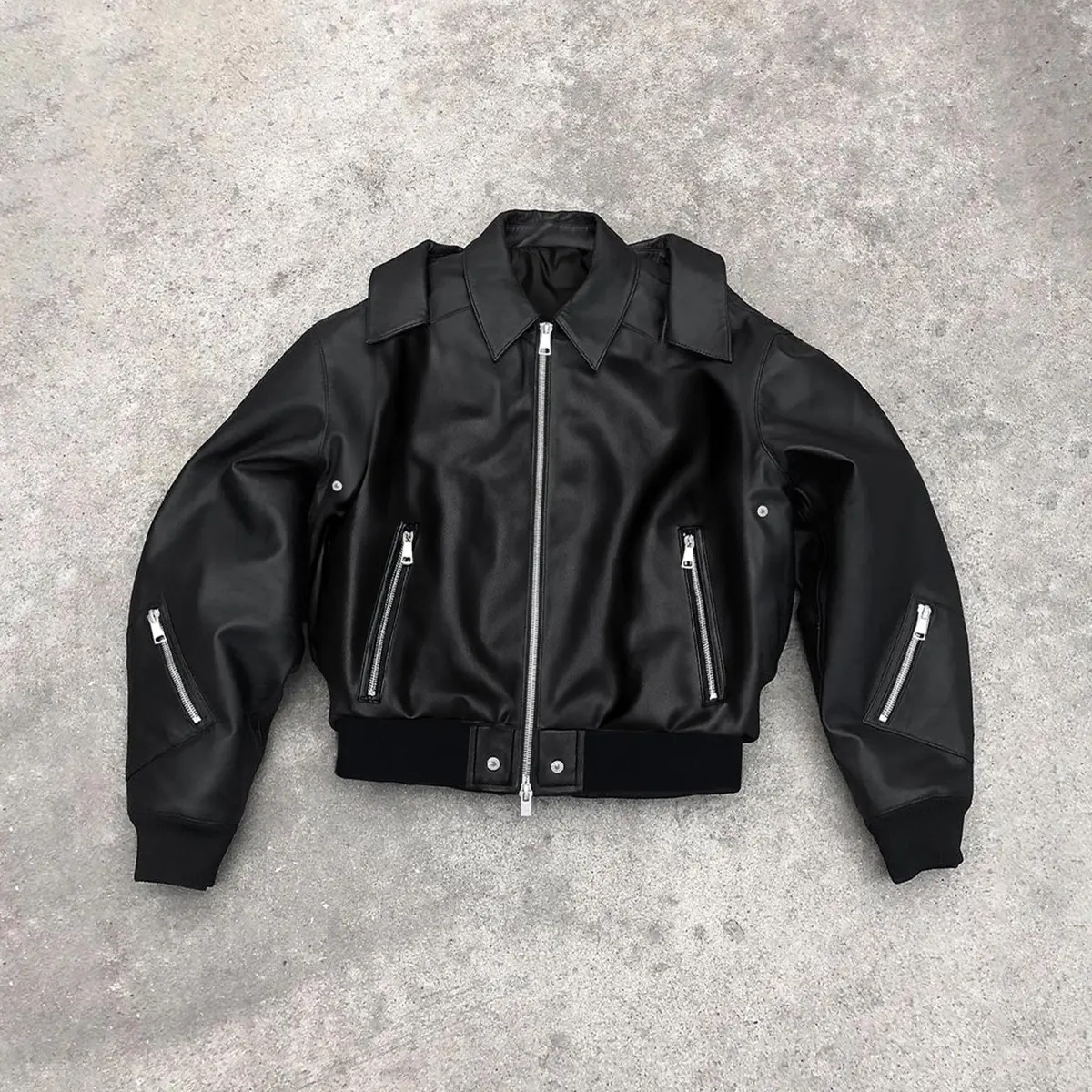 2000s leather jacket mens - TikTok Shop