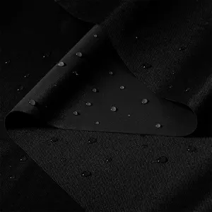 600D Nylon Waterproof Material, 59" Wide Waterproof Fabric by The Yard, Soft Lightweight Outdoor Fabric, Black Waterproof Upholstery Fabric for Outdoor Chair Cushion Furniture Cover Awning Etc 1 Yard