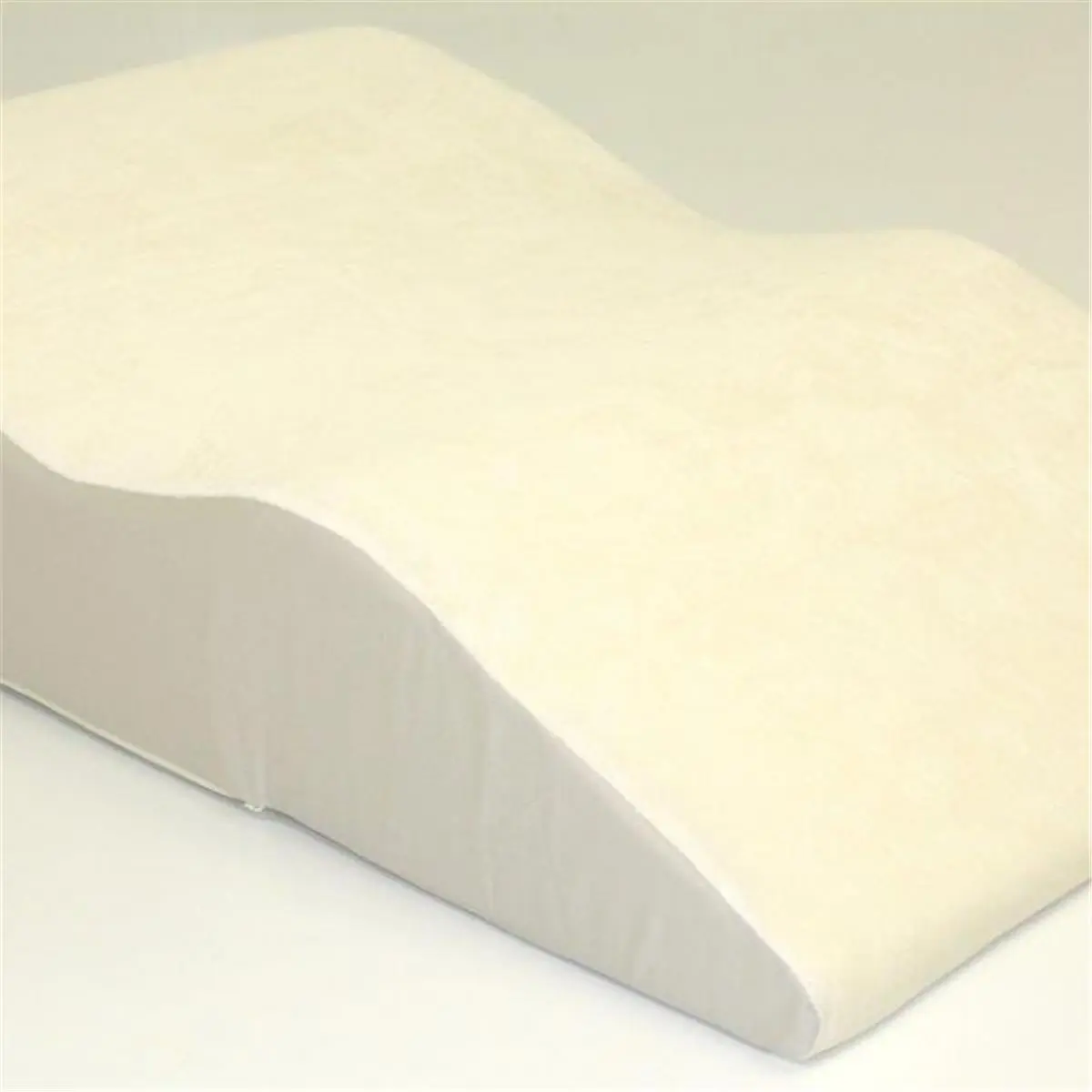 BetterRest Contoured Shape Leg Wedge Pillow - Large Size, Ecru, Leg Support, Customizable Elevation, Removable Cover, Hand Wash Only