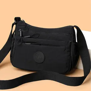 Women's Solid Color Fashionable Multi-pocket Zipper Crossbody Bag for Daily Use, Casual Trendy Versatile High-quality Daily Commuting Bag, Crossbody Purse, Casual Trendy Purses