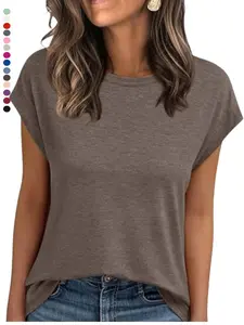 Women's Cap Sleeve Top for Summer, Soft & Stretchy Design, Ideal for Office/casual/date/everyday Wear, Versatile Fashion Choice Womenswear
