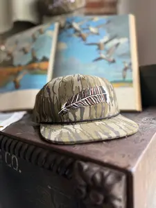 Turkey Feather Rope Hat - Bottomlands, Lightweight Design, Ideal for Outdoor Activities