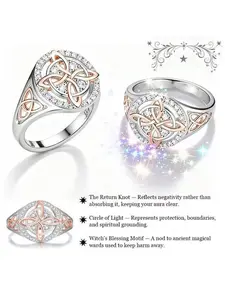 Women's Zirconia Ring, Dual-Color Design, Elegant & Versatile Jewelry Accessory, Perfect Gift Idea for Her, Stylish Daily Wear