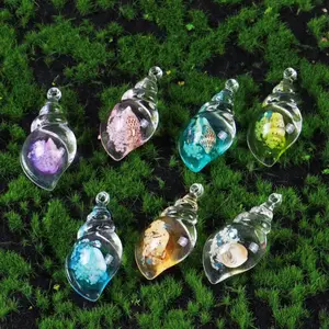 Seven-Color Glow-in-the-Dark Conch DIY Kit｜Acrylic Glow Shell Medium Size｜Cream Glue Keychain/Bag Charm/Earring Accessories｜Long-Lasting Glow + Stress-Relieving Crafting + Waterproof & Scratch-Resistant｜Multi-Purpose Jewelry Material Pack