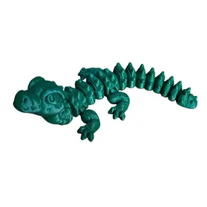 Flexi Gator - 10 Inches - Desktop or Fidget Toy - Fully Articulated w/Moving Arms, Legs, Tail, Body, and Head - 3D Printed - Choose a Color!