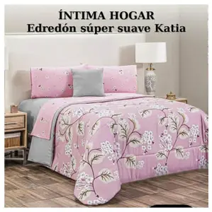 Intimahogar Katya Blanket Coordinado Edredon Super Suave Microtela Relleno Grueso Colores Extra Firmes Duracion Inigualable